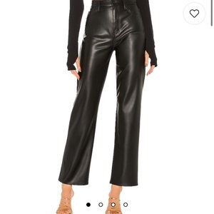 PISTOLA Cassie Super High Straight Leather Pants